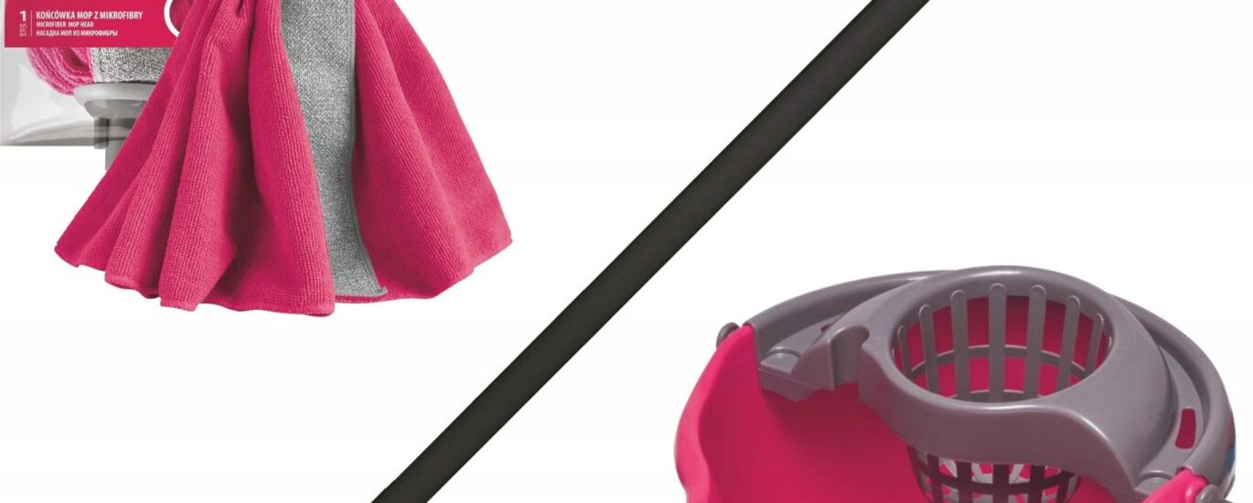 York Zestaw mop Set końcówka Rubi Kij 120 cm wiadro 12l