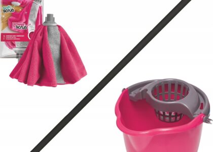 York Zestaw mop Set końcówka Rubi Kij 120 cm wiadro 12l