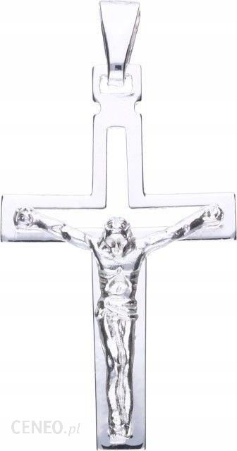 Zawieszka Wisiorek Srebrny Krzyż Jezus Komunia