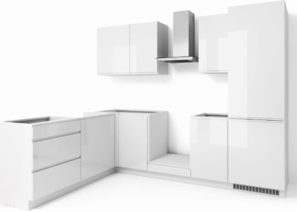 Zestaw Mebli Kuchennych Rimini 280X180 L Biały Połysk 100351760