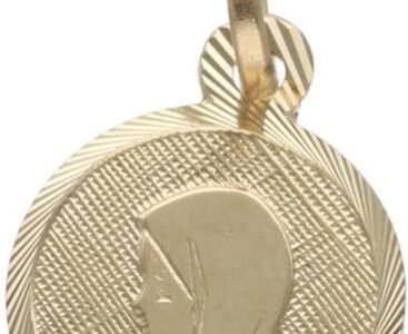 Złoty medalik 585 Chrzest ozdobny Maryja 0