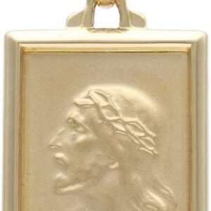 Złoty medalik 585 Jezus w koronie cierniowej Chrzest 4