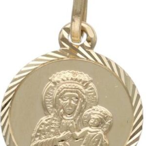 Złoty medalik 585 mały na Chrzest Matka Boska 0
