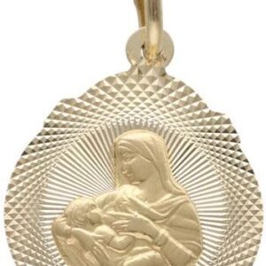 Złoty medalik 585 Maryja karmiąca Komunia Chrzest 1
