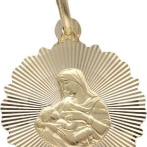 Złoty medalik 585 Maryja Komunia Chrzest 1
