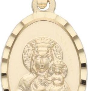 Złoty medalik 585 Matka Boska Komunia Chrzest 2