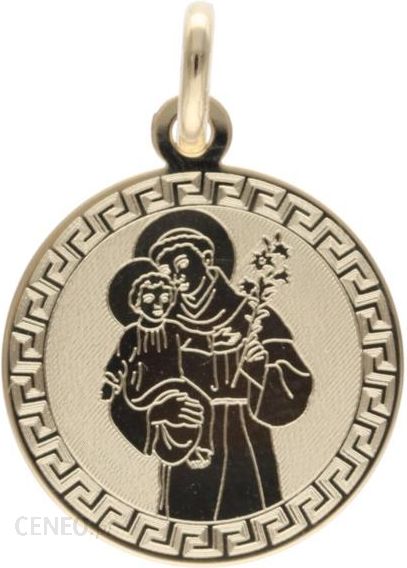 Złoty medalik 585 Święty Krzysztof profil Komunia 1