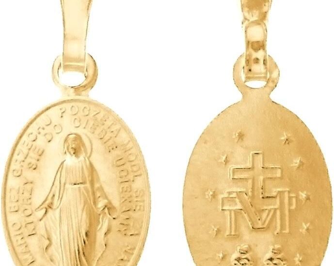 Złoty medalik pr. 585 - Cudowny Matki Bożej Niepokalanej ZM301