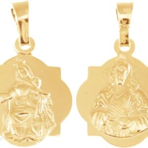 Złoty medalik pr.585 - Matka Boża Szkaplerzna Szkaplerz ZM306